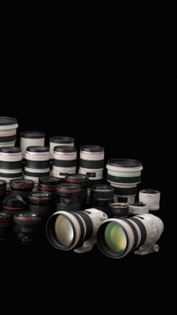 camera lenses photography gear canon professional equipment collection glass optical tech gadgets dark background photographer tools luxury tech