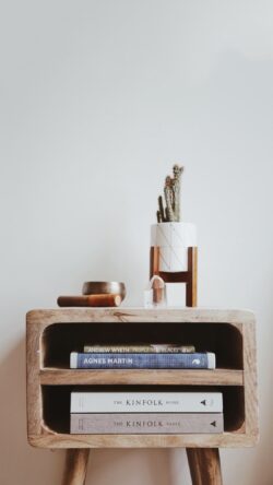 books cactus nightstand interior design kinfolk modern home decor wooden table clean white cactus pot succulent still life lifestyle