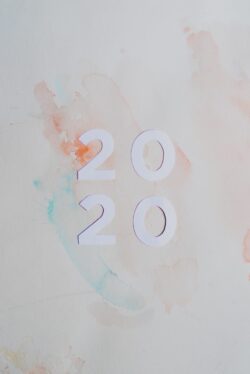 2020 newyear watercolor pastel minimal whitebackground celebration graphic design simple numbers flatlay abstract