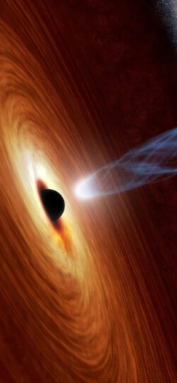 black hole accretion disk space jet stellar mass event horizon astronomy galaxy quasar scientific illustration deep space celestial object gravitational pull universe cosmic phenomenon dark matter